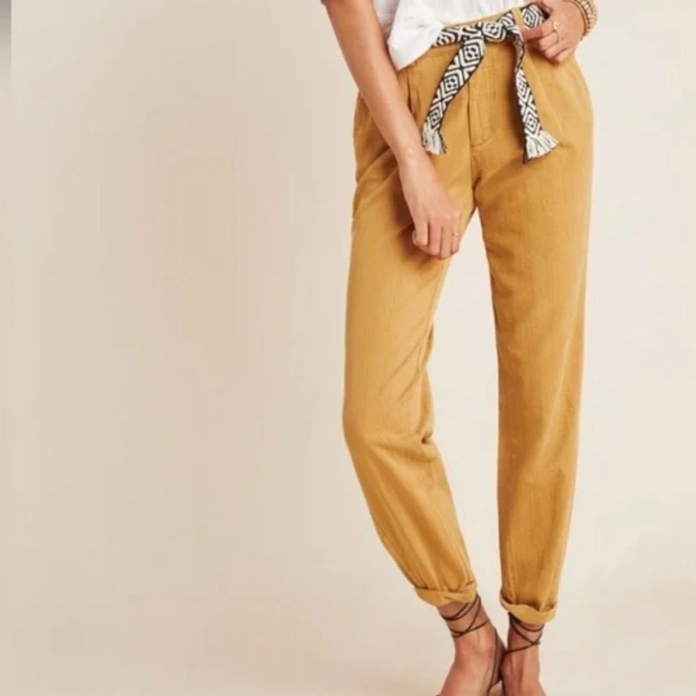 Anthropologie tan scout pants